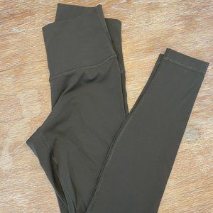 Olive Dark Green Lululemon Leggings Wunder Under 4